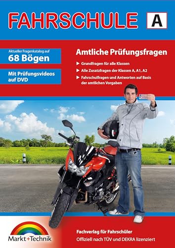 Führerschein Fragebogen Klasse A, A1, A2 - Motorrad Theorieprüfung original amtlicher Fragenkatalog auf 70 Bögen von Markt+Technik Verlag