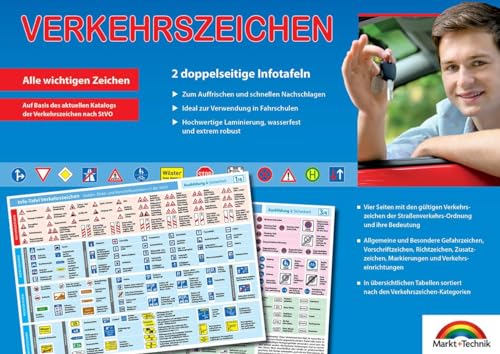 Verkehrszeichen 2025 - Aktuelle Übersicht für den Führerschein der wichtigsten Verkehrszeichen, Gefahrenzeichen etc. im Straßenverkehr - ideal zur ... ... Ideal zur Verwendung in Fahrschulen. Verkehrszeichen 2025 - Aktuelle Übersicht für den Führerschein der wichtigsten Verkehrszeichen, Gefahrenzeichen etc. im Straßenverkehr - ideal zur ... ... Ideal zur Verwendung in Fahrschulen. von Markt + Technik