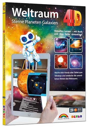 Weltraum 4D - Sterne, Planeten, Galaxien mit APP virtuell durch den Weltall: Virtuelles Lernen - mit Buch und APP tiefer eintauchen. Free App inside Weltraum 4D - Sterne, Planeten, Galaxien mit APP virtuell durch den Weltall: Virtuelles Lernen - mit Buch und APP tiefer eintauchen. Free App inside