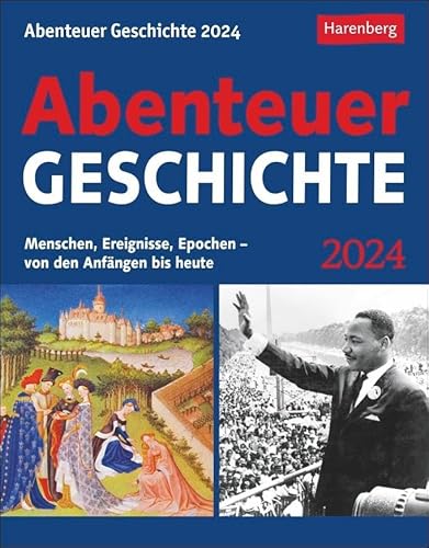 Abenteuer Geschichte Tagesabreißkalender 2024. Wissenskalender mit den wichtigsten Ereignissen der Weltgeschichte. Tischkalender für jeden Tag. ... Epochen - von den Anfängen bis heute Abenteuer Geschichte Tagesabreißkalender 2024. Wissenskalender mit den wichtigsten Ereignissen der Weltgeschichte. Tischkalender für jeden Tag. ... Epochen - von den Anfängen bis heute