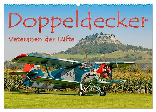 Doppeldecker - Veteranen der Lüfte (Wandkalender 2025 DIN A2 quer), CALVENDO Monatskalender von CALVENDO