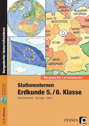 Stationenlernen Erdkunde 5./6. Klasse: Deutschland - Europa - Welt (Bergedorfer® Lernstationen) von Persen Verlag i.d. AAP
