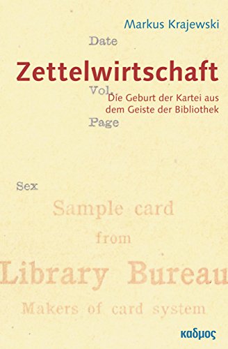 Zettelwirtschaft: Die Geburt der Kartei aus dem Geiste der Bibliothek (Copyrights)