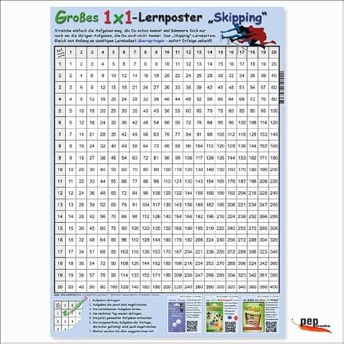Großes 1x1-Lernposter --Skipping-- von pep media e.K.