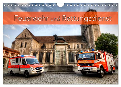 Feuerwehr und Rettungsdienst (Wandkalender 2025 DIN A4 quer), CALVENDO Monatskalender von CALVENDO