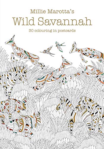 Millie Marotta's Wild Savannah Postcard Book: 30 beautiful cards for colouring in: 19