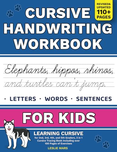 Cursive Handwriting Workbook for Kids: Learning Cursive for 2nd 3rd 4th and 5th Graders, 3 in 1 Cursive Tracing Book Including over 100 Pages of Exercises with Letters, Words and Sentences von Independently Published