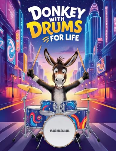 Donkey With Drums For Life Donkey With Drums For Life von Max Marshall