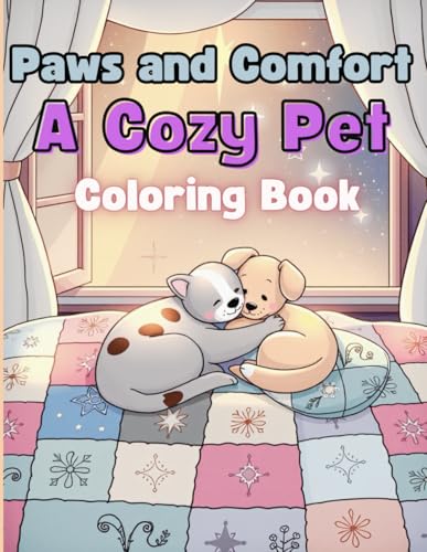 Paws and Comfort: A Cozy Pet Coloring Book: 50+ Heartwarming Designs Featuring Cats, Dogs, and Other Adorable Pets in Snug Settings — Perfect for Kids and Adults Seeking Relaxation and Creativity von Independently published