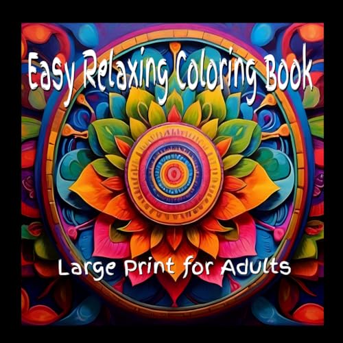 Easy Relaxing Coloring Book: Large Print for Adults (Faith Martin Coloring Books)