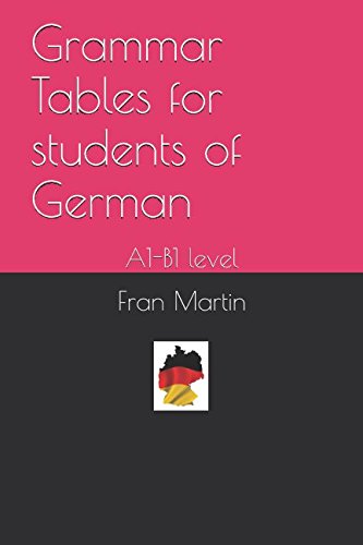 Grammar Tables for students of German: A1-B1 level