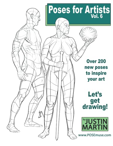Poses for Artists Volume 6: An essential reference for figure drawing and the human form. (Inspiring Art and Artists, Band 6)