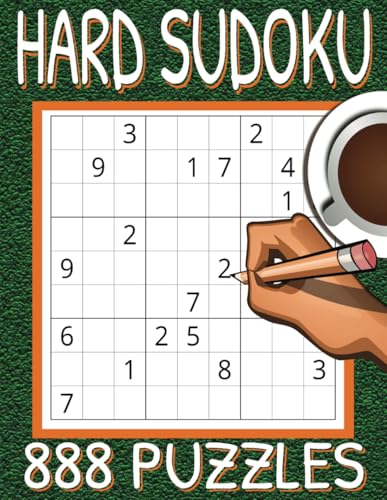 Hard Sudoku: 888 Logic Puzzles, Large Pages, Six Per Page, 9 x 9 Grids. (Sudoku Books by Michael Martin) von Independently published