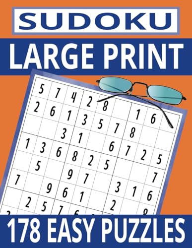 Large Print - Easy Sudoku: 178 Logic Puzzles, One Per Page, 9 x 9 Grids with Simple Instructions, Two Levels of EASY Puzzles (Sudoku Books by Michael Martin) von Independently published