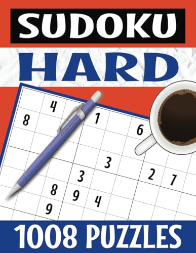 Sudoku - Hard: 1008 Logic Puzzles on Large Pages, Six Per Page, 9 x 9 Grids (Sudoku Books by Michael Martin) von Independently published