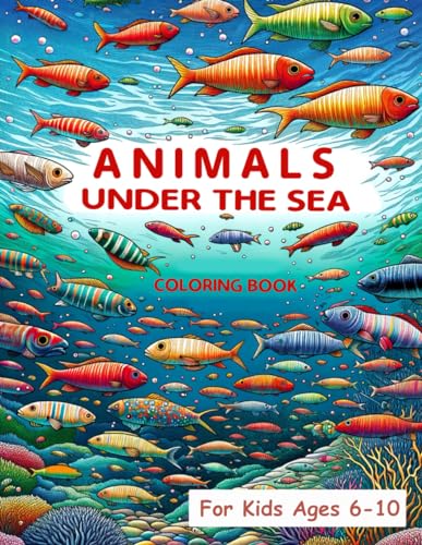 Vintage Animals Under The Sea Illustration 8.5" x 11", Children's Coloring Books, Ocean Adventure with Sea Creatures, Educational and Fun Activity von Independently published