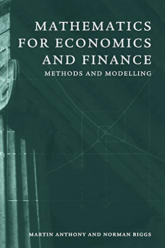 Mathematics for Economics and Finance: Methods And Modelling von Cambridge University Press