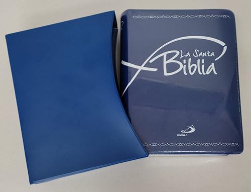 La Santa Biblia (Tamaño Bolsillo, con uñeros, escolar): tapa plástico + funda von SAN PABLO