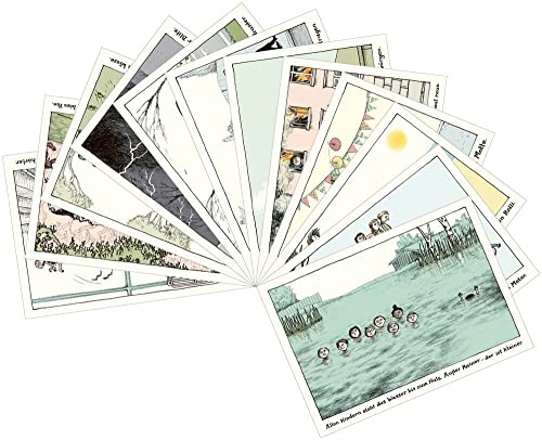 Alle Kinder gemischtes Postkartenset mit 12 Motiven: VE 12 Ex.