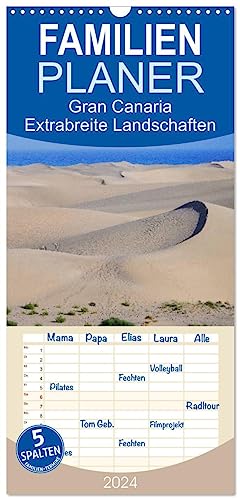 Familienplaner 2024 - Gran Canaria - Extrabreite Landschaften mit 5 Spalten (Wandkalender, 21 cm x 45 cm) CALVENDO