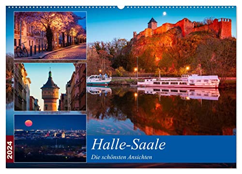 Halle-Saale - Die schönsten Ansichten (Wandkalender 2024 DIN A2 quer), CALVENDO Monatskalender