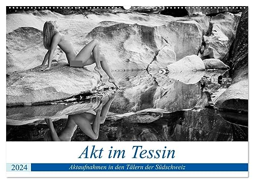 Akt im Tessin (Wandkalender 2024 DIN A2 quer), CALVENDO Monatskalender