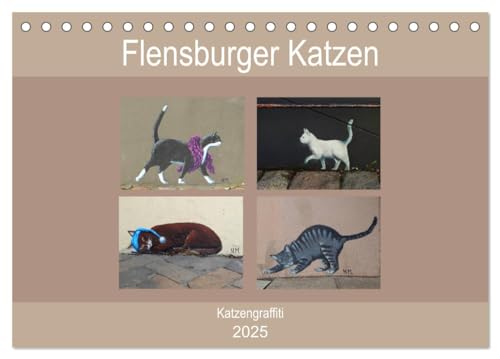 Flensburger Katzen (Tischkalender 2025 DIN A5 quer), CALVENDO Monatskalender von CALVENDO