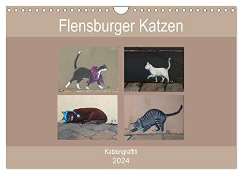 Flensburger Katzen (Wandkalender 2024 DIN A4 quer), CALVENDO Monatskalender