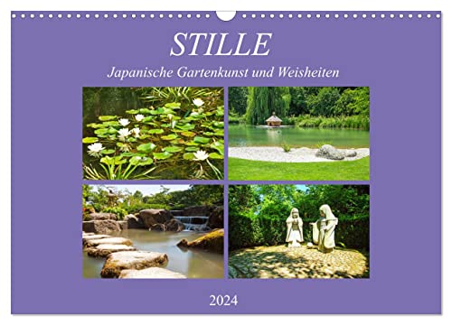 Stille. Japanische Gartenkunst und Weisheiten (Wandkalender 2024 DIN A3 quer), CALVENDO Monatskalender von CALVENDO