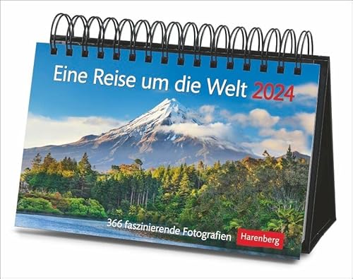 Eine Reise um die Welt Premiumkalender 2024. Tages-Tischkalender zum Umklappen, mit faszinierenden Aufnahmen aus aller Welt. Hochwertiger Foto-Tischkalender 2024: 366 faszinierende Fotografien