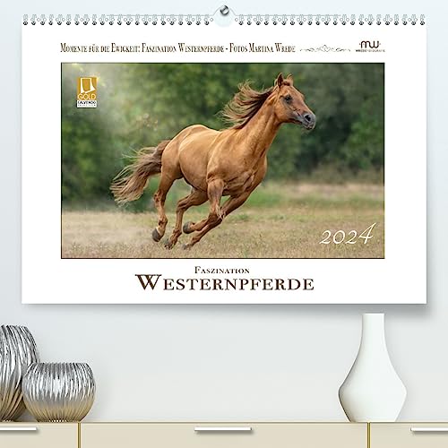 Faszination Westernpferde (hochwertiger Premium Wandkalender 2024 DIN A2 quer), Kunstdruck in Hochglanz