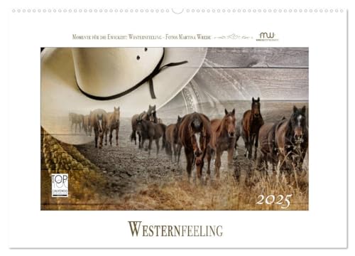 Western-Feeling (Wandkalender 2025 DIN A2 quer), CALVENDO Monatskalender von CALVENDO