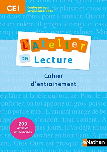Atelier de lecture CE1 Cahier d'entrainement: Cahier d'entraînement