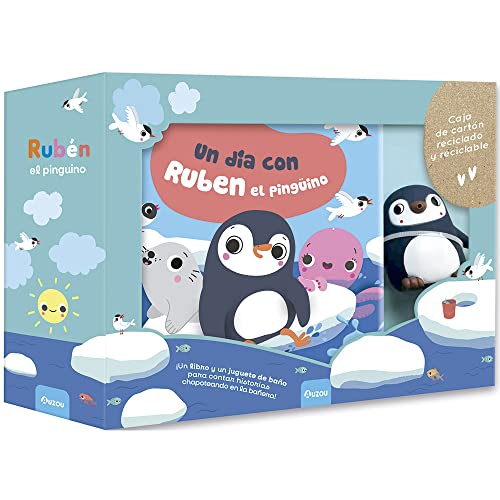 Libro de baño. Un día con Rubén el pingüino. Ecológico von Auzou