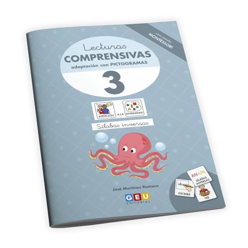 Lecturas comprensivas 3. Cuaderno de refuerzo escolar I Educación infantil I Ejercicios de comprensión lectora. Leo sílabas inversas. Adaptación con pictogramas I Editorial GEU. Lecturas comprensivas 3. Cuaderno de refuerzo escolar I Educación infantil I Ejercicios de comprensión lectora. Leo sílabas inversas. Adaptación con pictogramas I Editorial GEU. von Editorial GEU