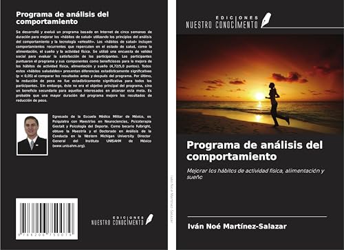 Programa de análisis del comportamiento: Mejorar los hábitos de actividad física, alimentación y sueño von Ediciones Nuestro Conocimiento