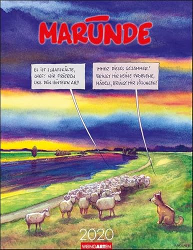 Marunde. Wandkalender 2020. Monatskalendarium. Spiralbindung. Format 34 x 44 cm