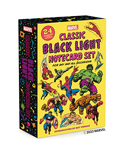Marvel Classic Black Light Notecard Set: 24 Oversized Cards + Envelopes for Any and All Occasions von Abrams ComicArts