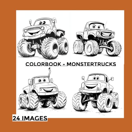 Coloring Book - Cute Monstertrucks: for children aged 2 and up von Independently published