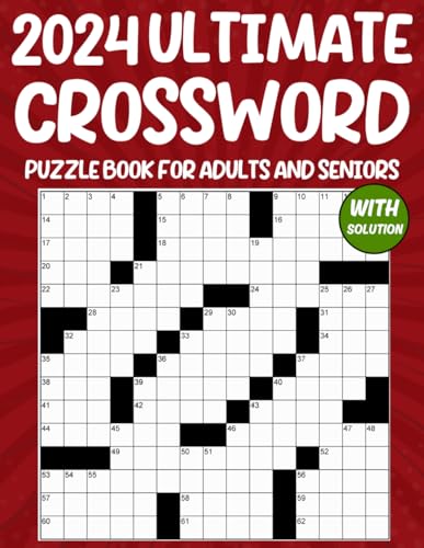 2024 Ultimate Medium Crossword Puzzle Book For Adults and Seniors With Solution