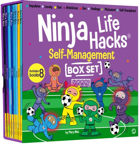 Ninja Life Hacks Self Management 8 Book Box Set (Books 33-42: Impulsive, Lonely, Sad, Ambitious, Zen, Feelings, Motivated, Self Disciplined)