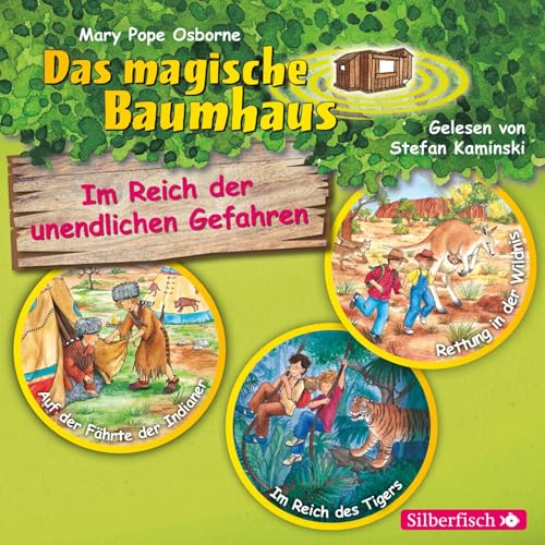 Im Reich der unendlichen Gefahren. Die Hörbuchbox (Das magische Baumhaus): Auf der Fährte der Indianer / Im Reich des Tigers / Rettung in der Wildnis : 3 CDs | Band 16 / 17 / 18