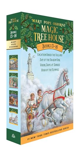 Magic Tree House Books 13-16 Boxed Set: Vacation Under the Volcano, Day of the Dragon King, Viking Ships at Sunrise, Hour of the Olympics