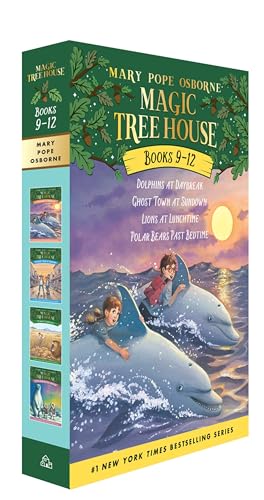Magic Tree House Volumes 9-12 Boxed Set: Dolphins at Daybreak, Ghost Town at Sundown, Lions at Lunchtime, Polar Bears Past Bedtime