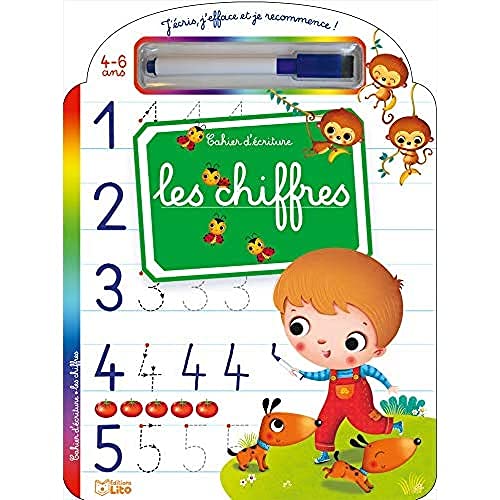 J'écris, j'efface et je recommence: Les chiffres - Dès 4 ans von Lito