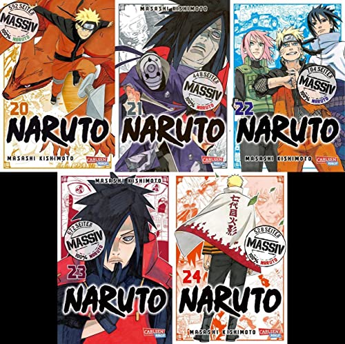 NARUTO Massiv Band 20-24 plus 1 exklusives Postkartenset