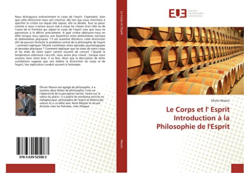 Le Corps et l' Esprit Introduction à la Philosophie de l'Esprit von UNIV EUROPEENNE