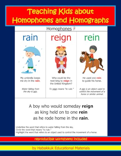 Teaching Kids about Homophones and Homographs: reproducible worksheets included
