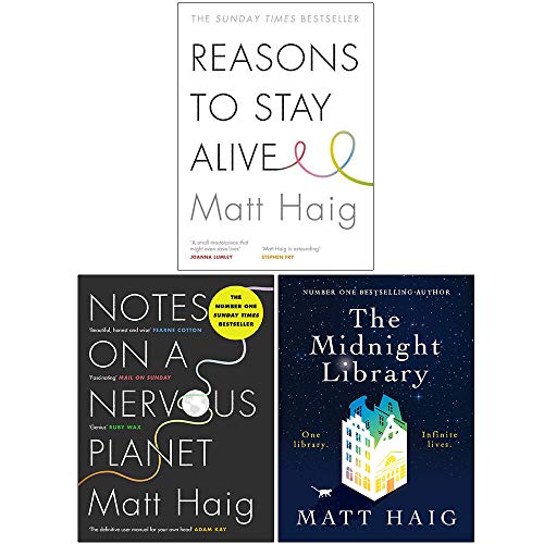 Matt Haig Collection 3-Bücher-Set (Reasons To Stay Alive, Notes On A Nervous Planet, The Midnight Library)
