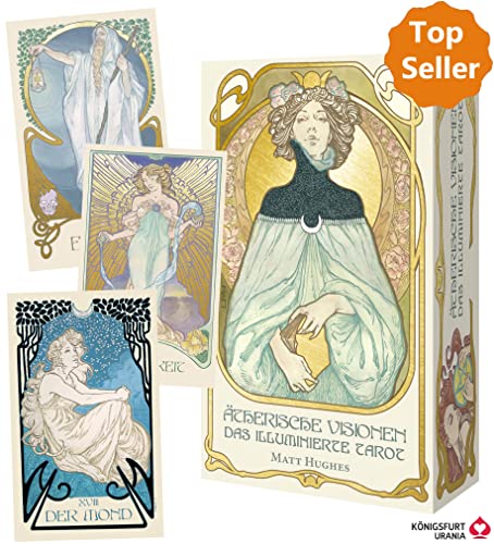 Ätherische Visionen (ETHEREAL VISIONS) - Das illuminierte Tarot: dekorative Box und Karten mit Goldprägung und Booklet, 48 Seiten (Tarot Deutsch) von Königsfurt-Urania